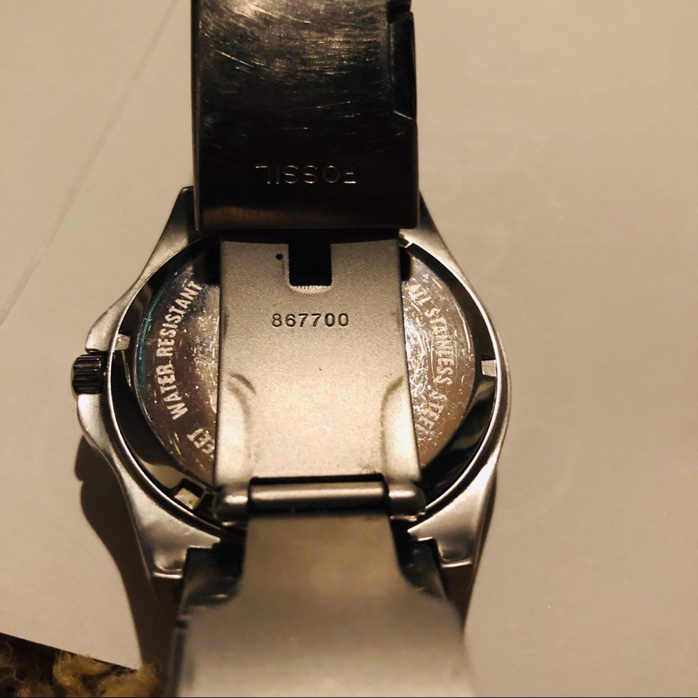 FOSSIL Black Dial Stainless Steel Quartz Watch - Picture 6 of 9